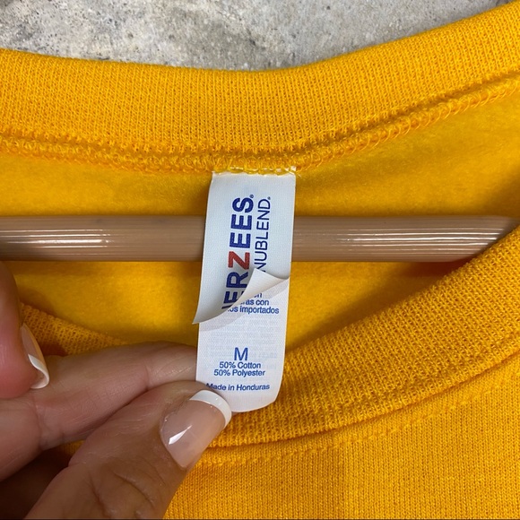 Day of the dead skull floral marigold yellow crewneck sweatshirt medium - Picture 7 of 7